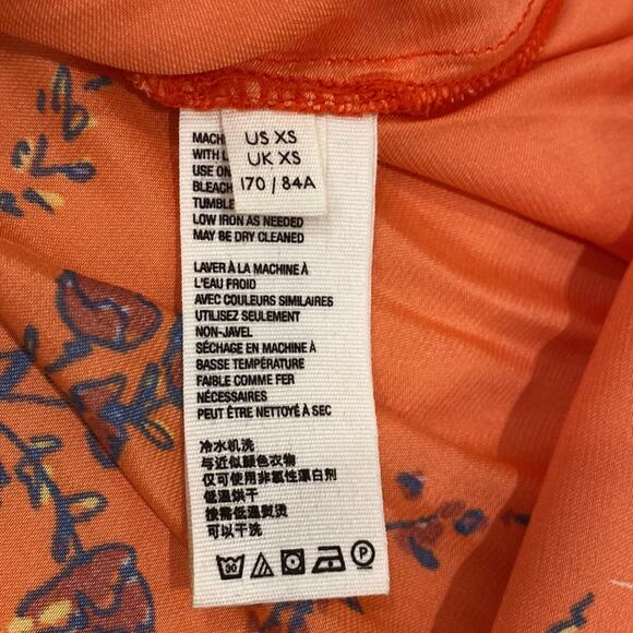 Free People Top Fall XS Blouse Oversized Flowy Cottage Boho Shirt Billowy 70s - Picture 15 of 17